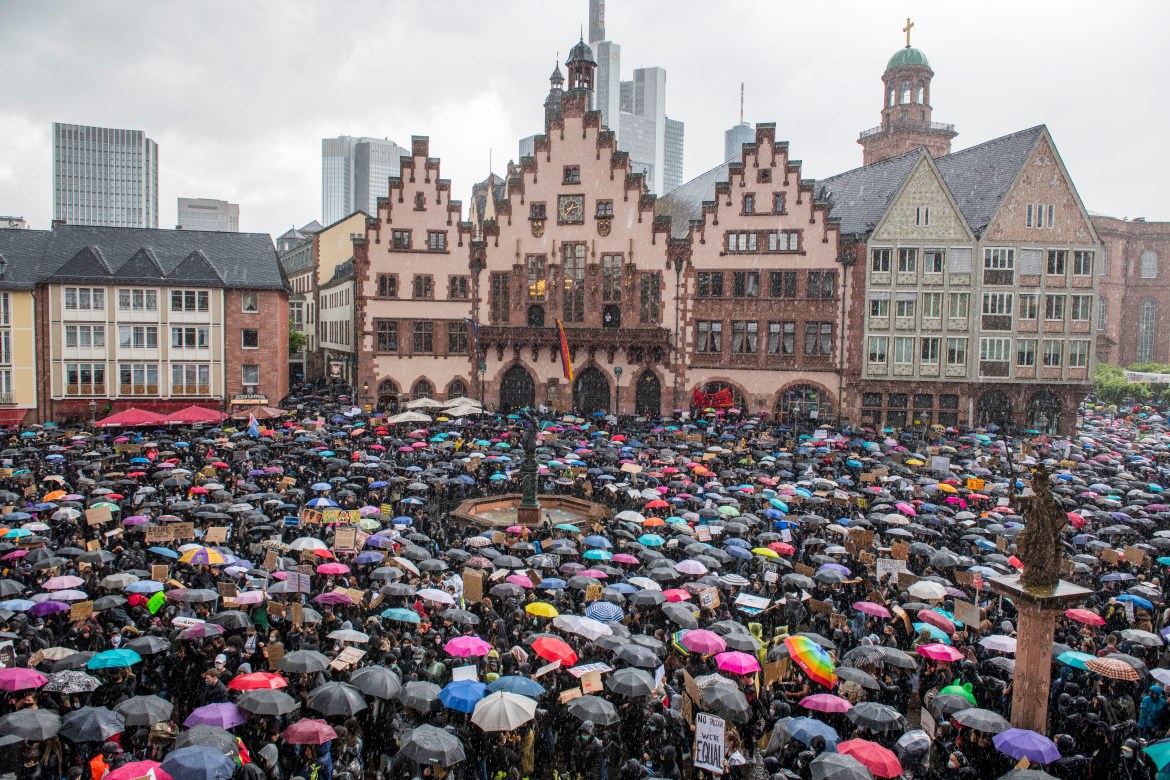 Demonstrators Across Germany Pay Tribute To George Floyd