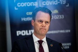 Denmark's Foreign Minister Jeppe Kofod speaks about Danes stranded abroad, amid the outbreak of the coronavirus disease (COVID-19), in Copenhagen