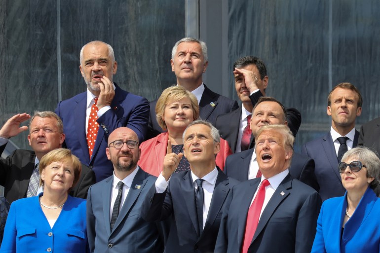 NATO summit family photo in Brussels