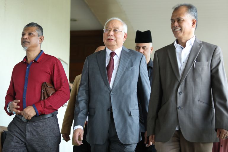 Former Malaysian PM Najib Razak attends 1MDB trial