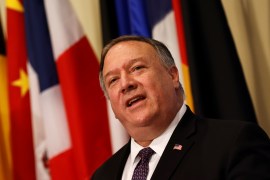 U.S. Secretary of State Pompeo visits United Nations to submit complaint to Security Council calling for restoration of sanctions against Iran at U.N. headquarters in New York