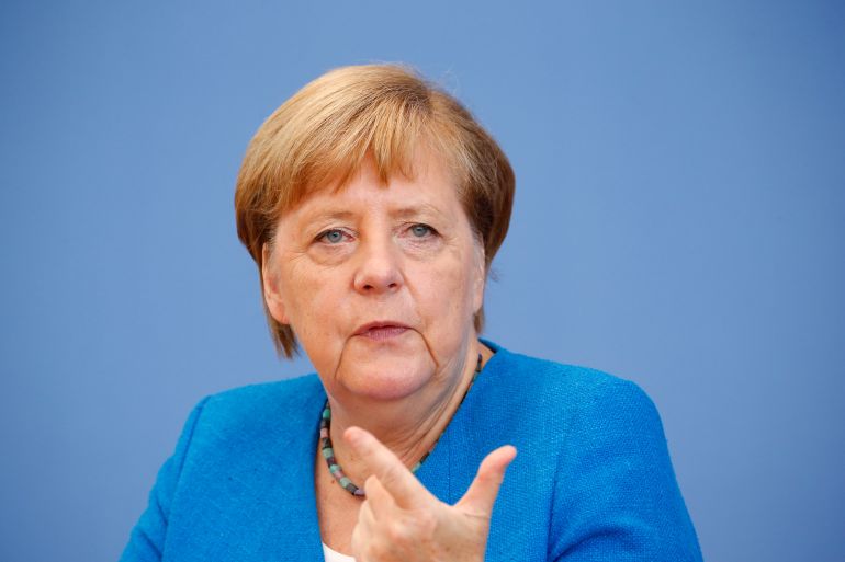German Chancellor Angela Merkel holds annual summer news conference in Berlin