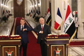 French President Macron in Baghdad