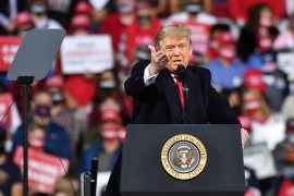 US President Donald Trump's rally in Fayetteville