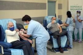 Italy begins vaccinations against coronavirus disease (COVID-19)