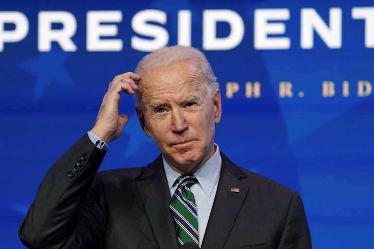 U.S. president-elect Joe Biden announces his science team in Wilmington, Delaware