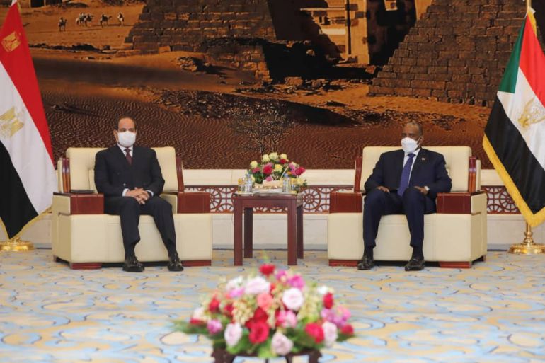 President of Egypt Abdel Fattah Al-Sisi in Sudan