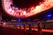 2020年东京奥运会闭幕式结束了一场特殊的奥运会。 [Toby Melville/路透社]