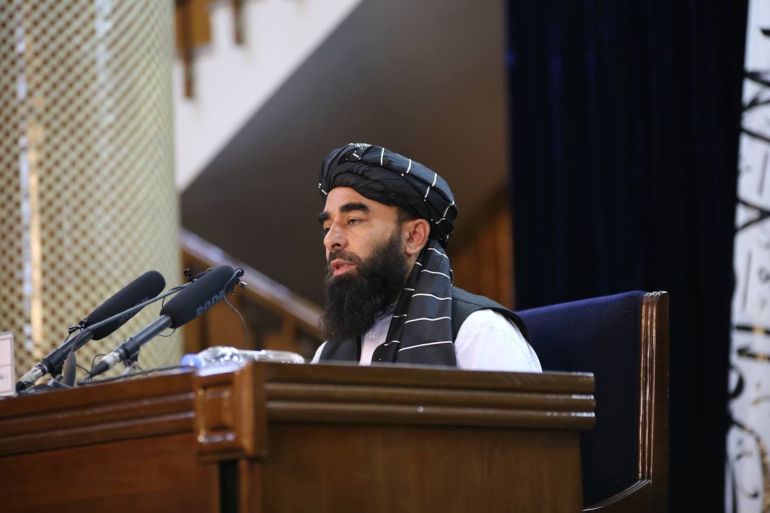Taliban spokesperson Zabihullah Mujahid holds press conference​​​​​​​