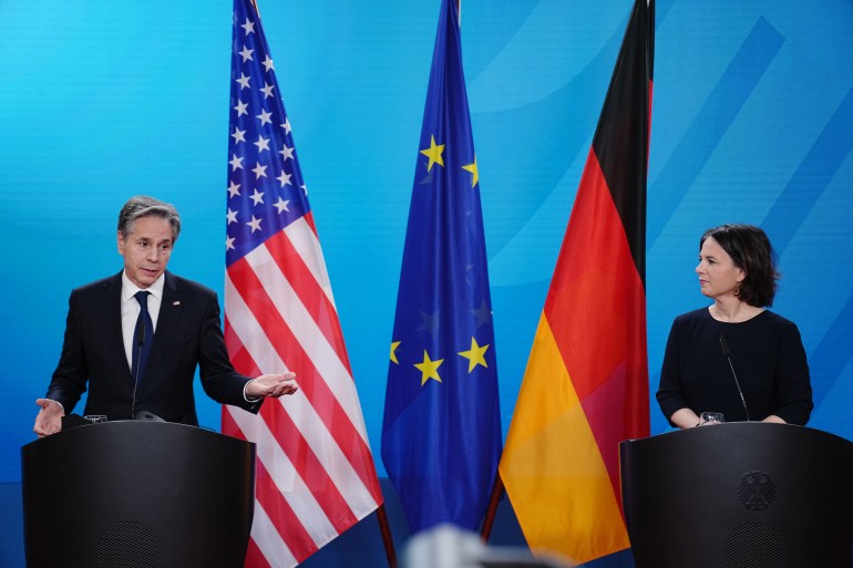 Blinken Meets With European Counterparts And Chancellor Scholz In Berlin