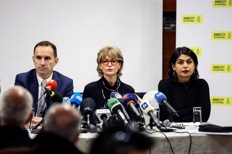 Amnesty International holds a press conference to announce its 211-page report named "Israel's Apartheid Against Palestinians: Cruel System of Domination and Crime Against Humanity" in East Jerusalem