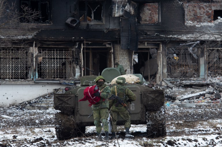 Civilians await evacuation and humanitarian aid in Donetsk