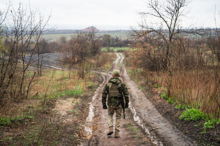 Ukrainian frontline in Donbas