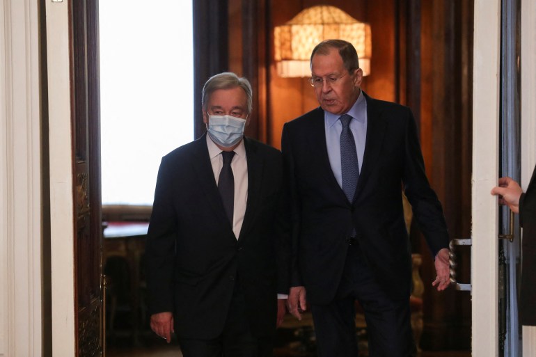U.N. Secretary-General Antonio Guterres visits Moscow