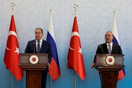 Turkish Foreign Minister Cavusoglu and Russian Foreign Minister Lavrov meet in Ankara