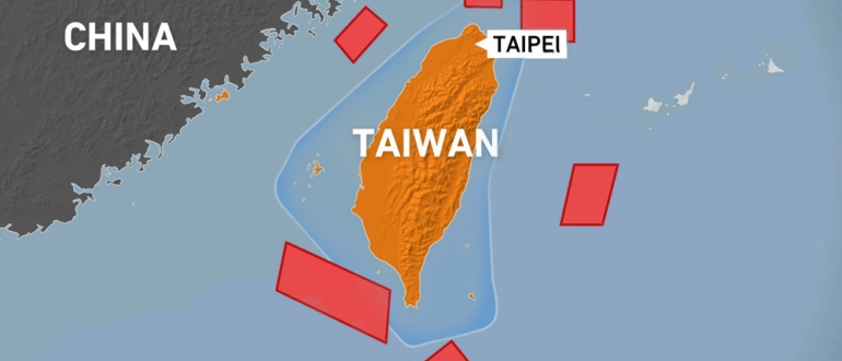 中国在台湾周边六个地区进行实弹军演直至周日