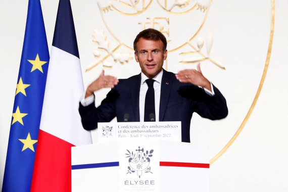 Macron addresses French ambassadors in Paris