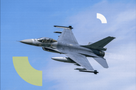 在空中执行任务的F-16战斗机 (社交网站)