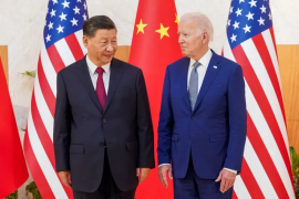 美国总统乔·拜登（右）与中国国家主席习近平此前会晤（路透）