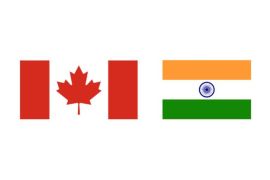 加拿大（左）与印度的国旗 (半岛电视台)