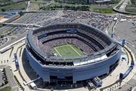 新泽西州东卢瑟福可容纳82500人的大都会人寿体育场将举办2026年世界杯决赛 (美联社)