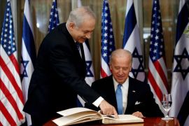 美国总统拜登与以色列总理内塔尼亚胡