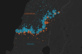 绘制以色列和黎巴嫩跨境袭击版图