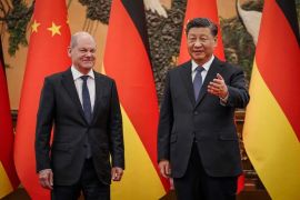 中德两国领导人在北京举行会晤
